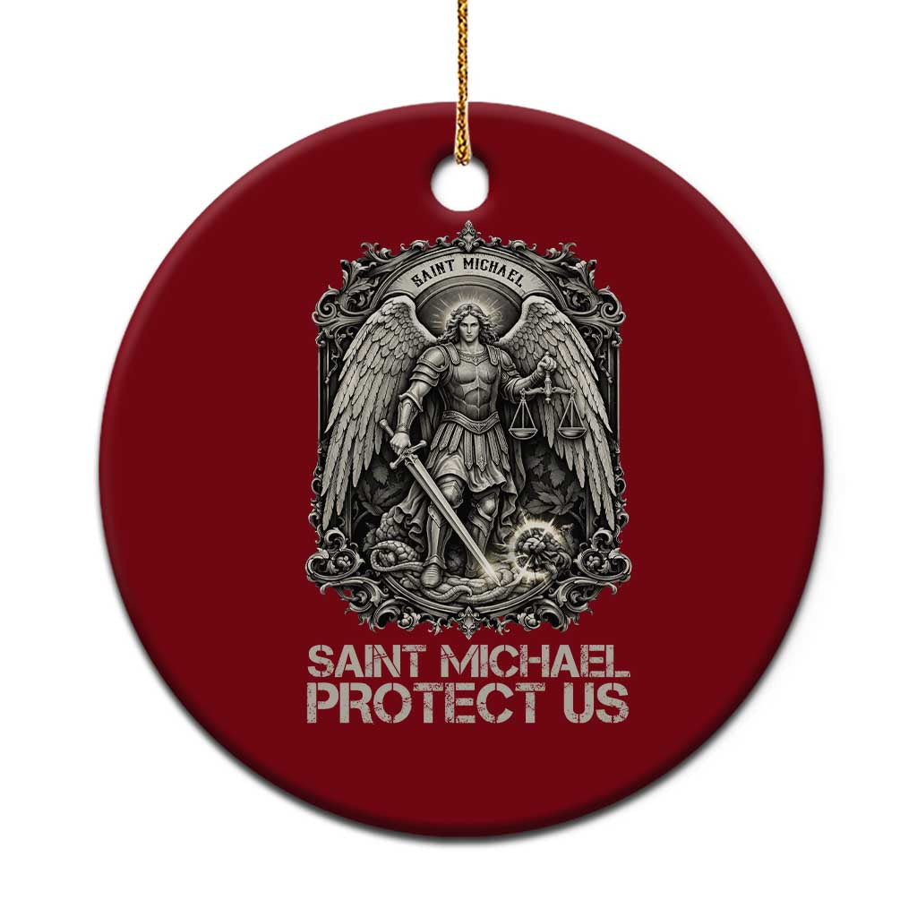 St Michael The Archangel Protect Us Ceramic Ornament Christian Faith Gift