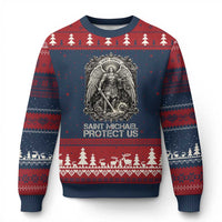 St Michael The Archangel Protect Us Ugly Christmas Sweater Christian Faith Gift