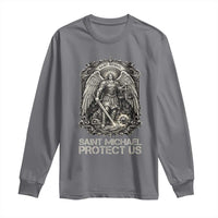 St Michael The Archangel Protect Us Long Sleeve Shirt Christian Faith Gift