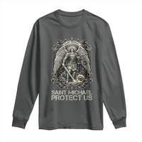 St Michael The Archangel Protect Us Long Sleeve Shirt Christian Faith Gift