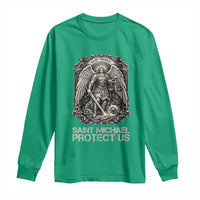 St Michael The Archangel Protect Us Long Sleeve Shirt Christian Faith Gift