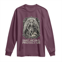St Michael The Archangel Protect Us Long Sleeve Shirt Christian Faith Gift