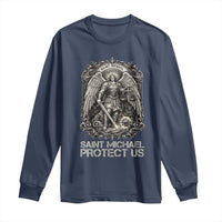 St Michael The Archangel Protect Us Long Sleeve Shirt Christian Faith Gift