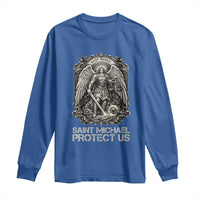 St Michael The Archangel Protect Us Long Sleeve Shirt Christian Faith Gift