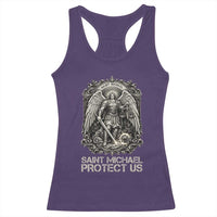 St Michael The Archangel Protect Us Racerback Tank Top Christian Faith Gift