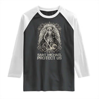 St Michael The Archangel Protect Us Raglan Shirt Christian Faith Gift