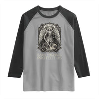 St Michael The Archangel Protect Us Raglan Shirt Christian Faith Gift