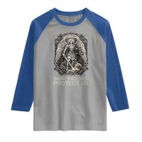 St Michael The Archangel Protect Us Raglan Shirt Christian Faith Gift