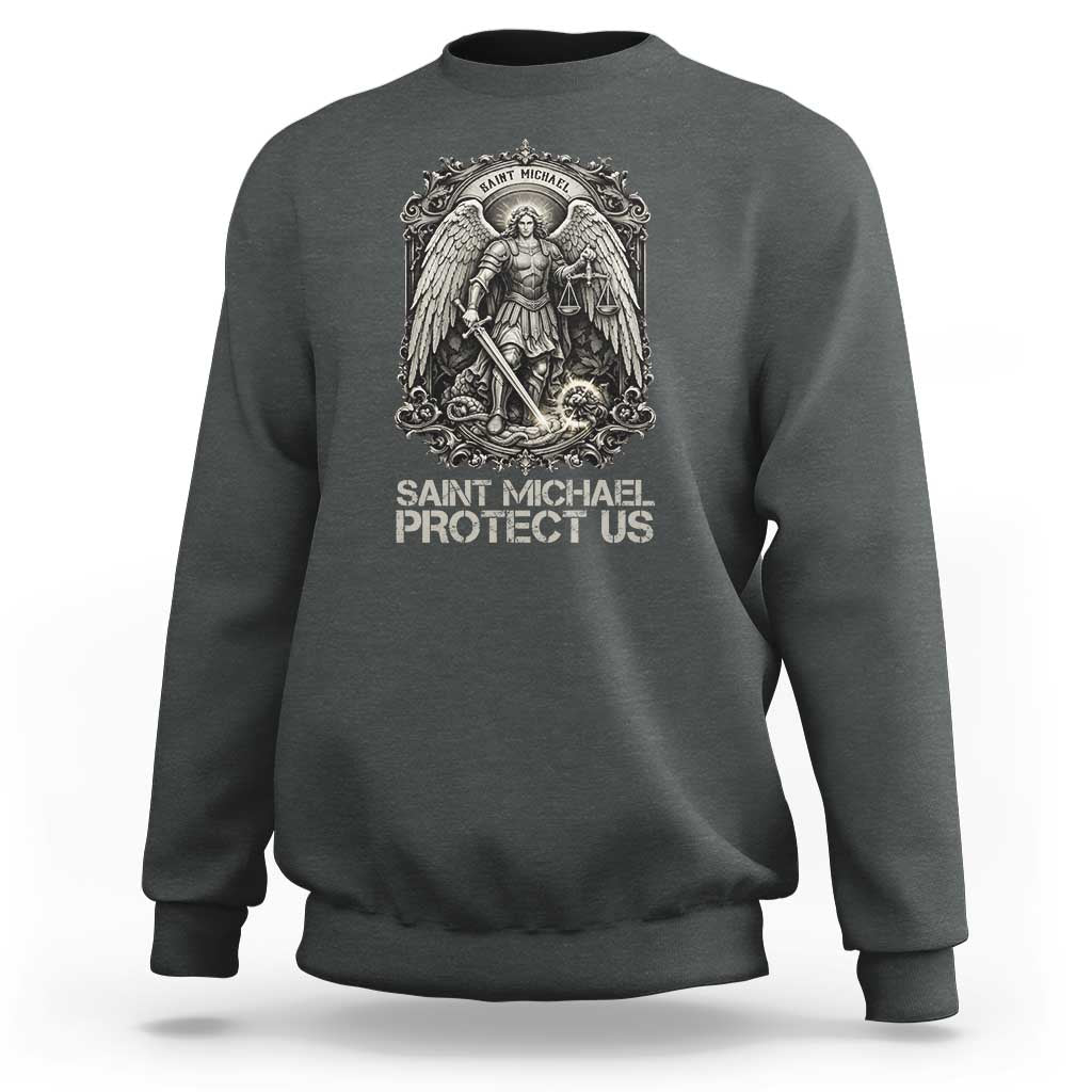St Michael The Archangel Protect Us Sweatshirt Christian Faith Gift