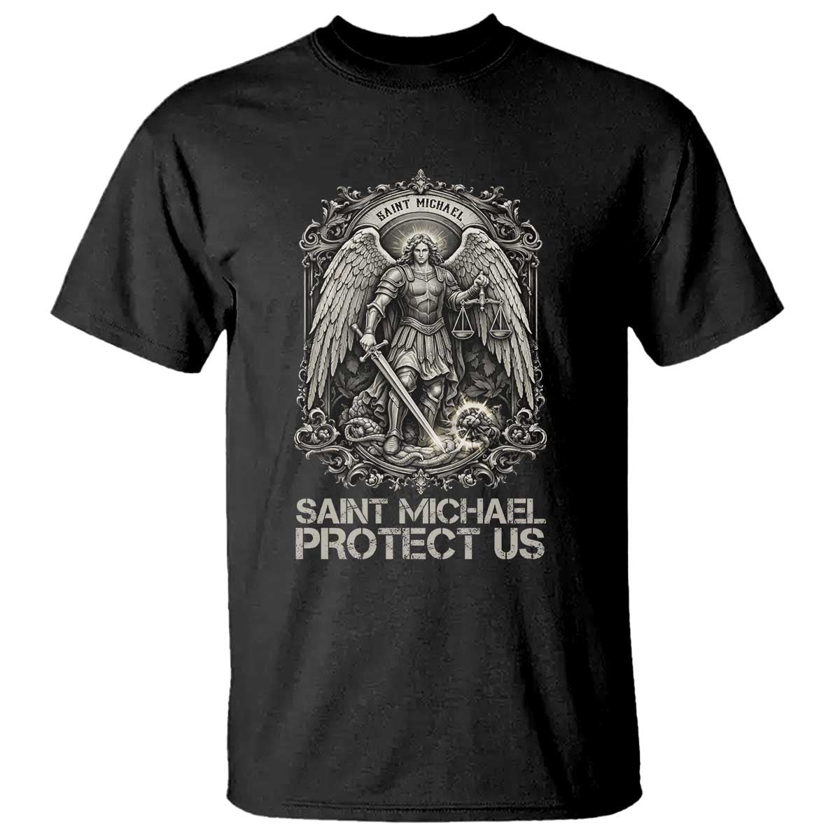 St Michael The Archangel Protect Us T Shirt Christian Faith Gift