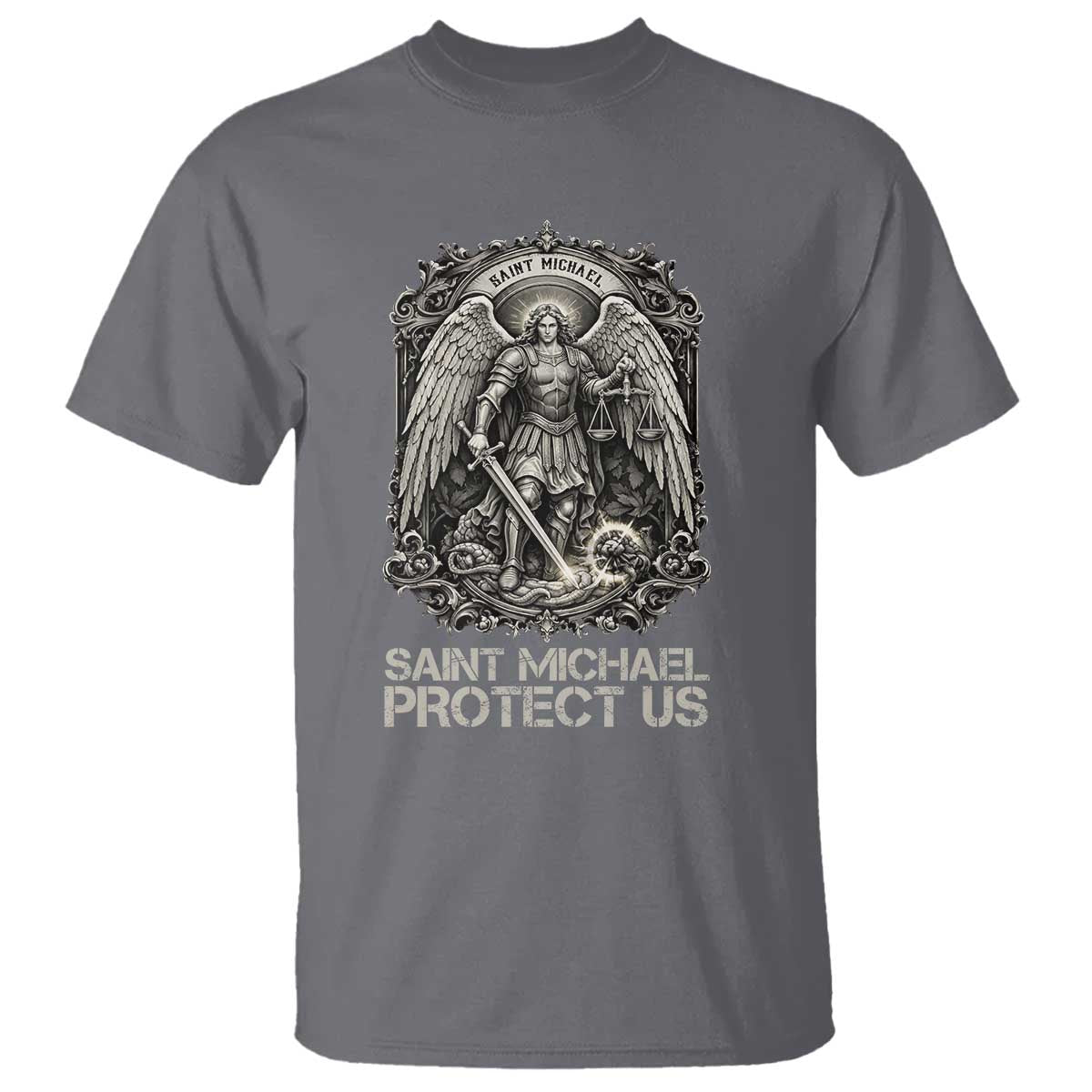 St Michael The Archangel Protect Us T Shirt Christian Faith Gift