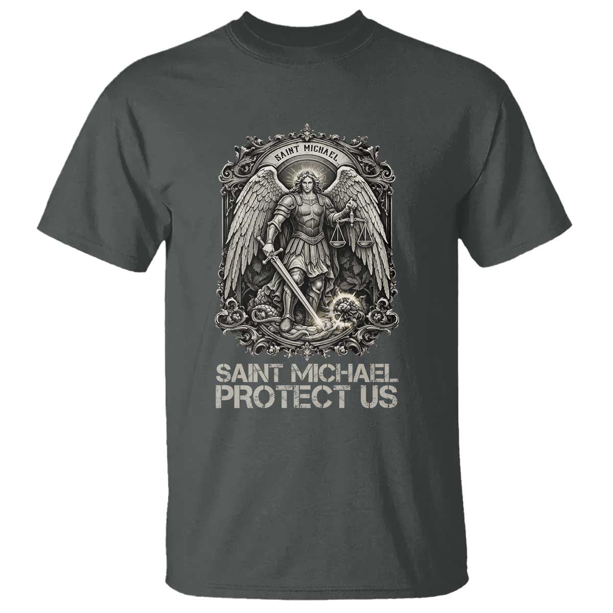 St Michael The Archangel Protect Us T Shirt Christian Faith Gift