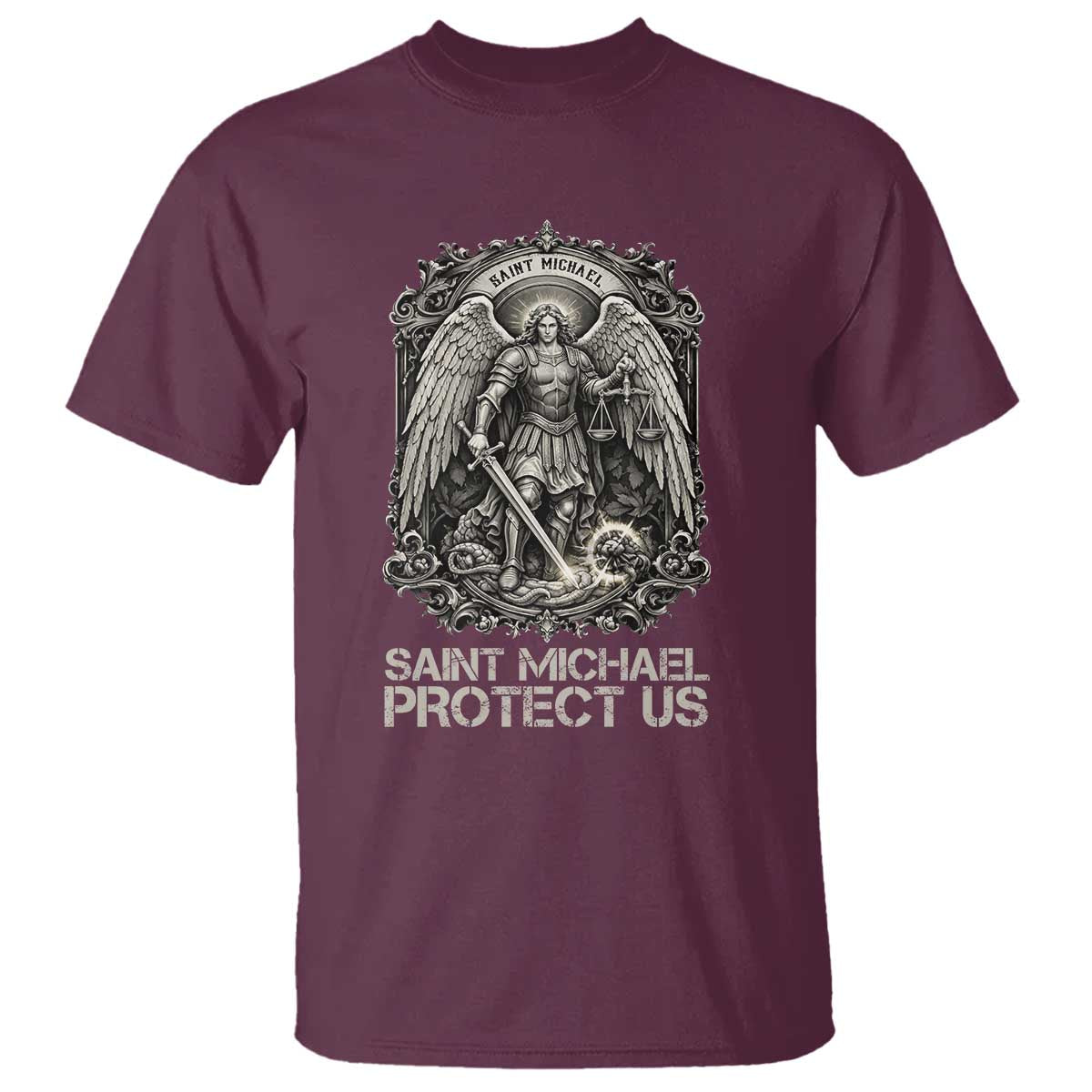 St Michael The Archangel Protect Us T Shirt Christian Faith Gift