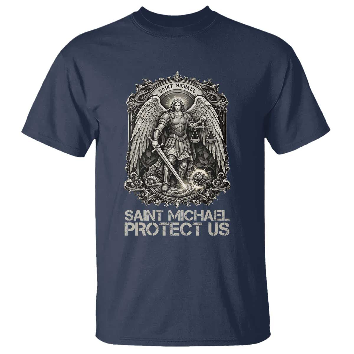 St Michael The Archangel Protect Us T Shirt Christian Faith Gift