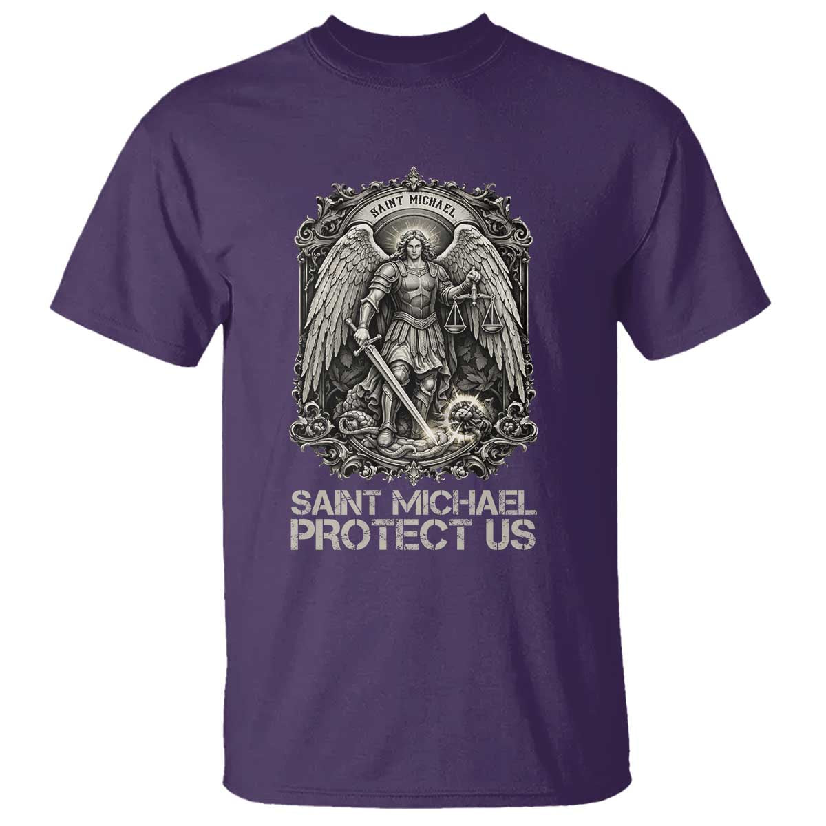 St Michael The Archangel Protect Us T Shirt Christian Faith Gift