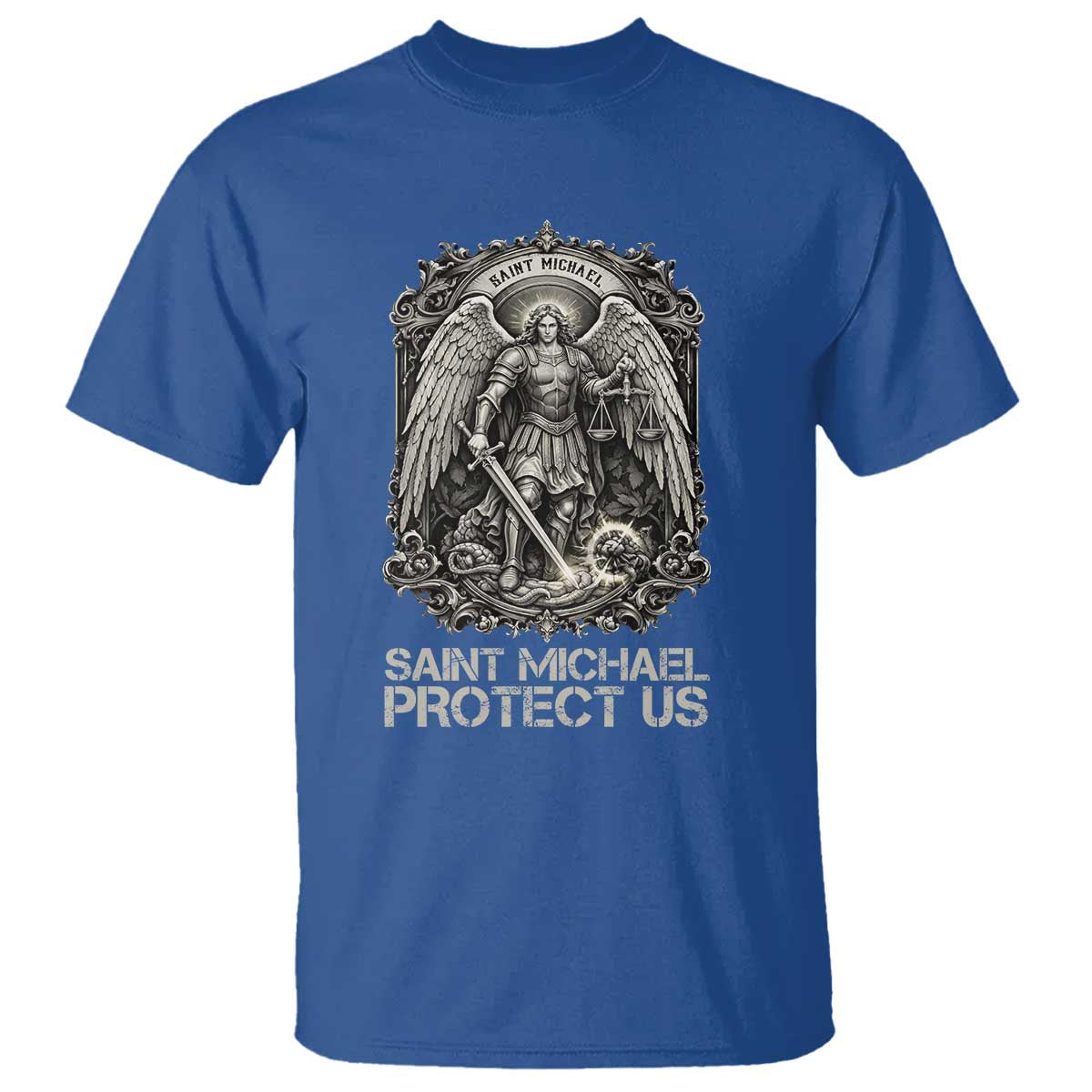 St Michael The Archangel Protect Us T Shirt Christian Faith Gift
