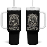 St Michael The Archangel Protect Us Tumbler With Handle Christian Faith Gift