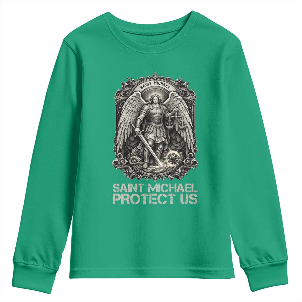 St Michael The Archangel Protect Us Youth Sweatshirt Christian Faith Gift