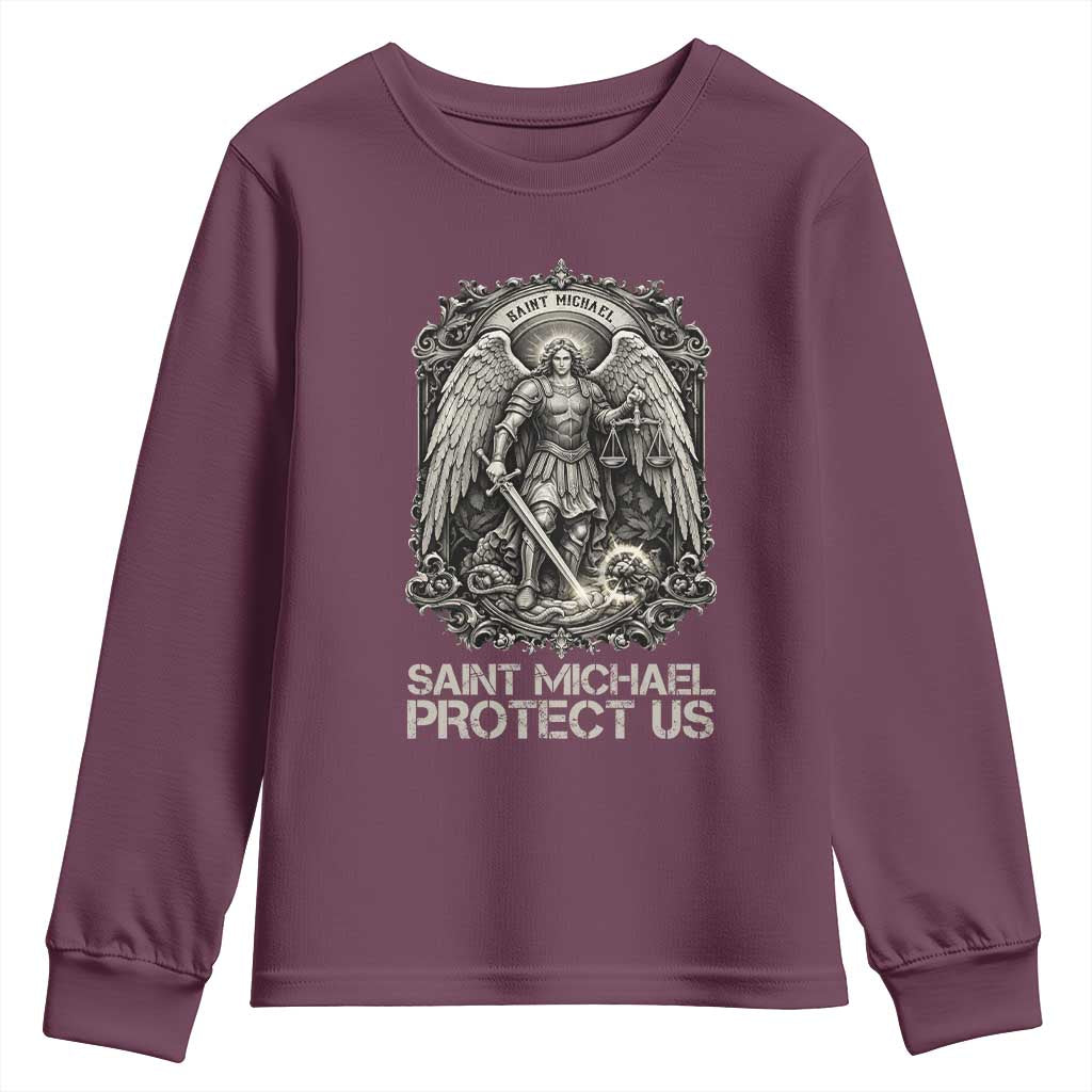 St Michael The Archangel Protect Us Youth Sweatshirt Christian Faith Gift