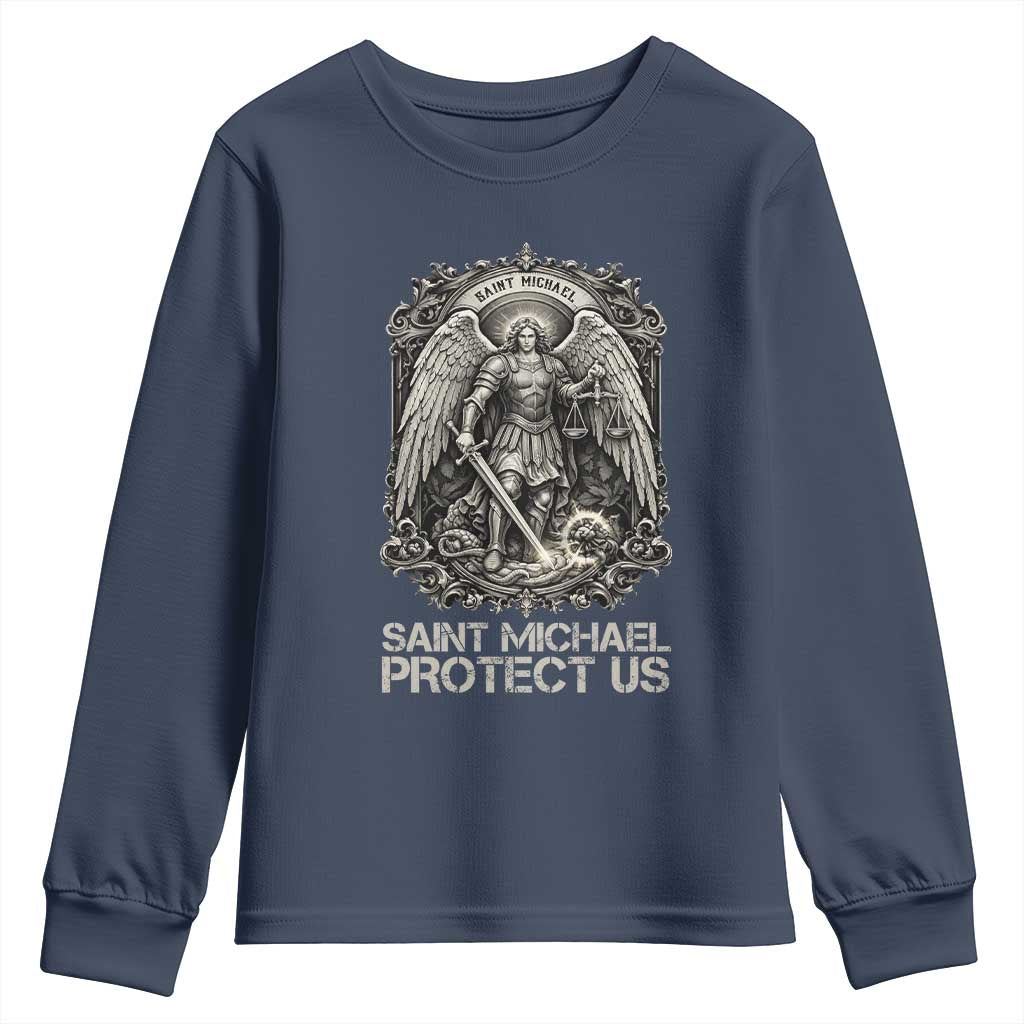 St Michael The Archangel Protect Us Youth Sweatshirt Christian Faith Gift