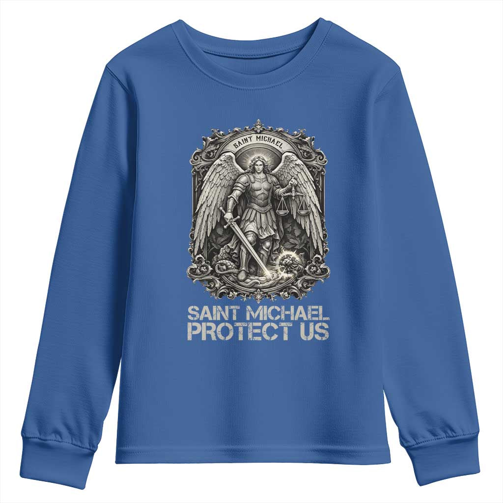 St Michael The Archangel Protect Us Youth Sweatshirt Christian Faith Gift