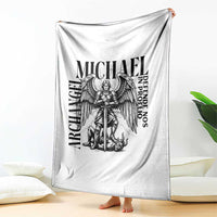 Saint Michael Archangel Defende Nos In Proelio Throw Blanket Christian Faith Gift