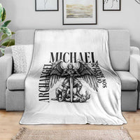 Saint Michael Archangel Defende Nos In Proelio Throw Blanket Christian Faith Gift