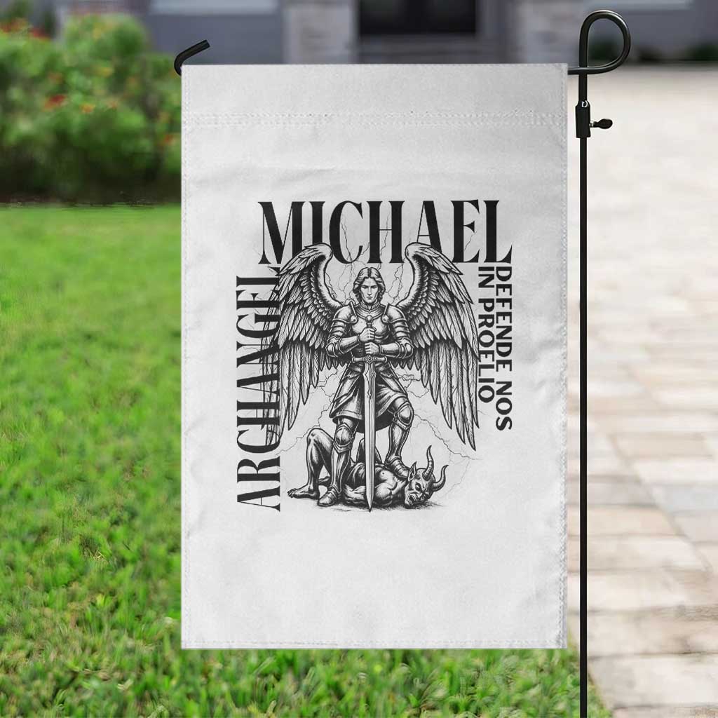 Saint Michael Archangel Defende Nos In Proelio Garden Flag Christian Faith Gift