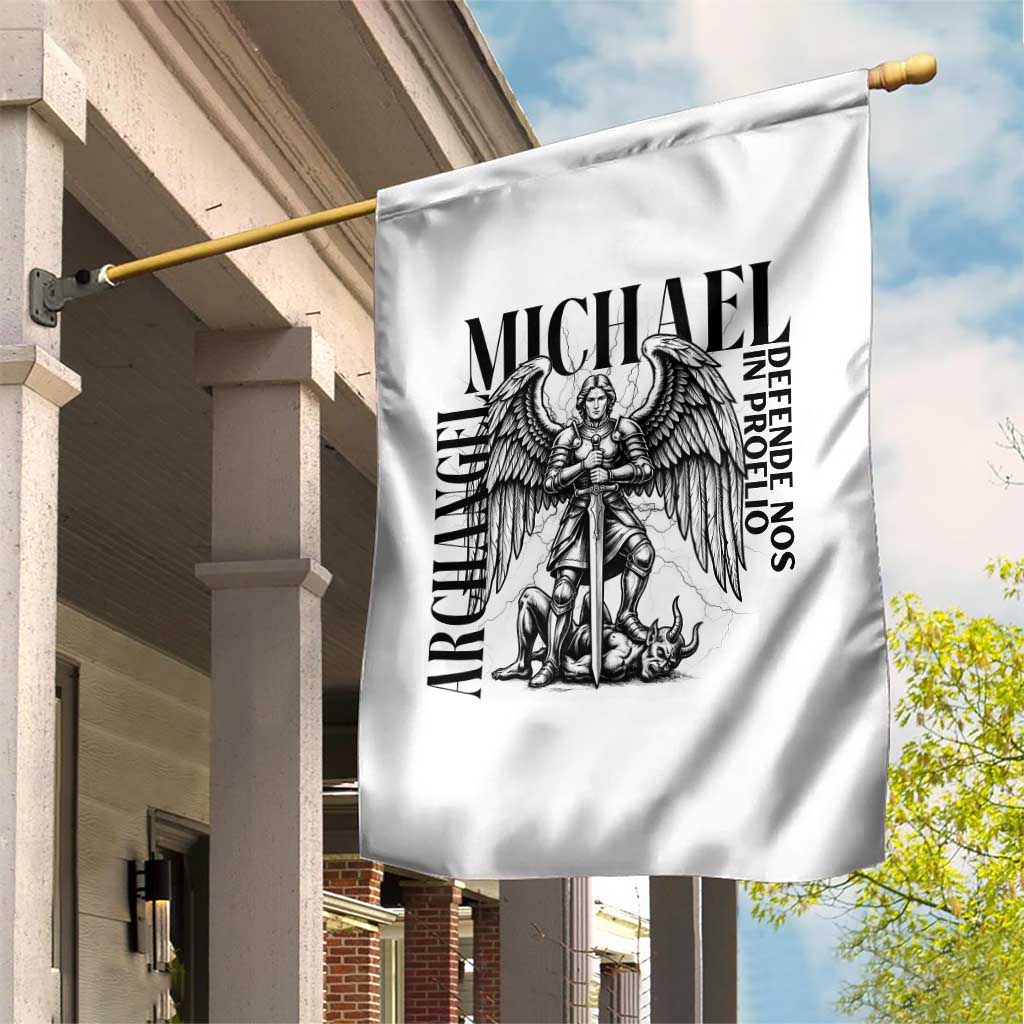Saint Michael Archangel Defende Nos In Proelio Garden Flag Christian Faith Gift