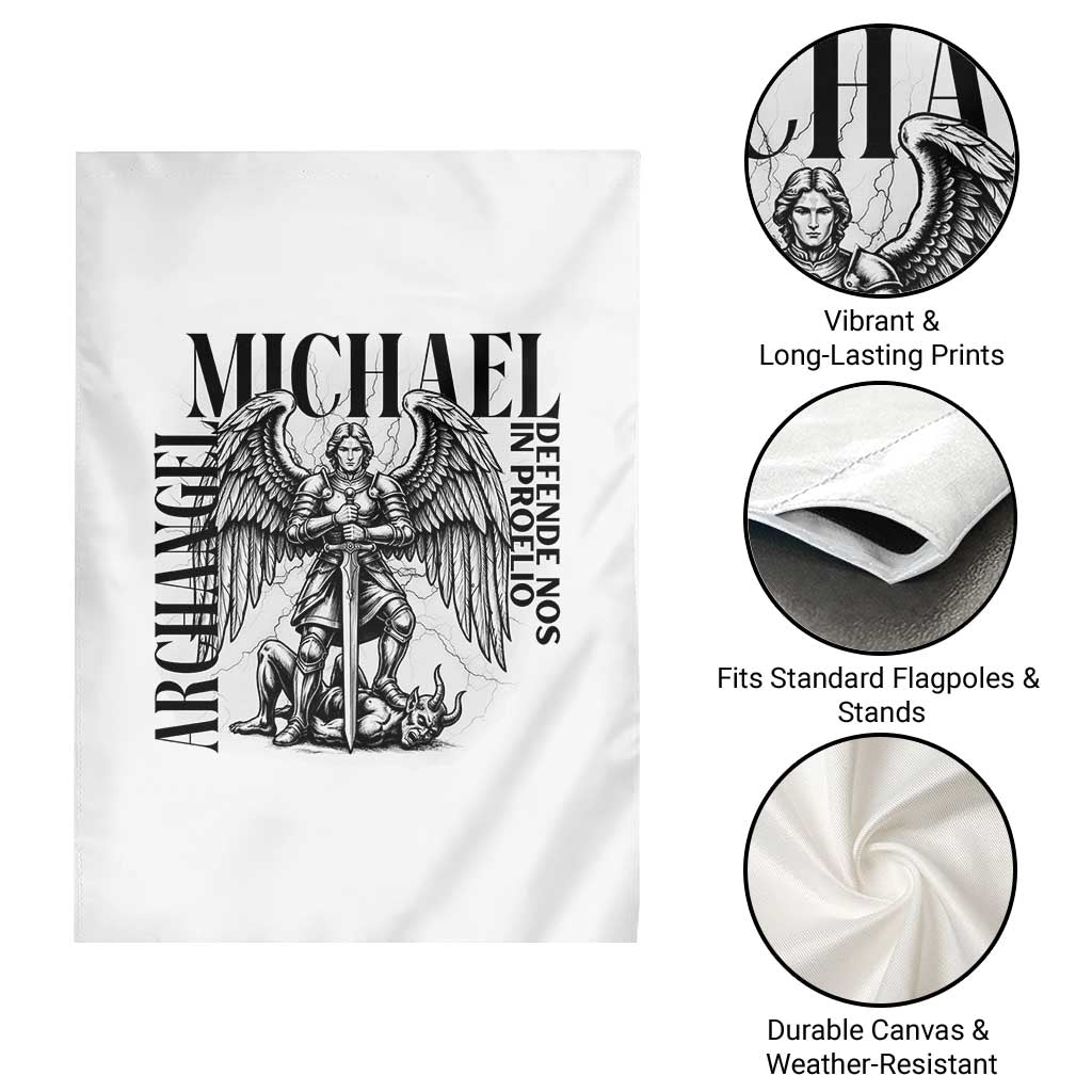 Saint Michael Archangel Defende Nos In Proelio Garden Flag Christian Faith Gift