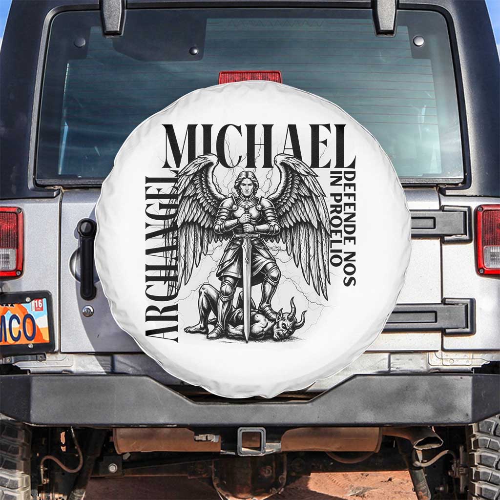 Saint Michael Archangel Defende Nos In Proelio Spare Tire Cover Christian Faith Gift
