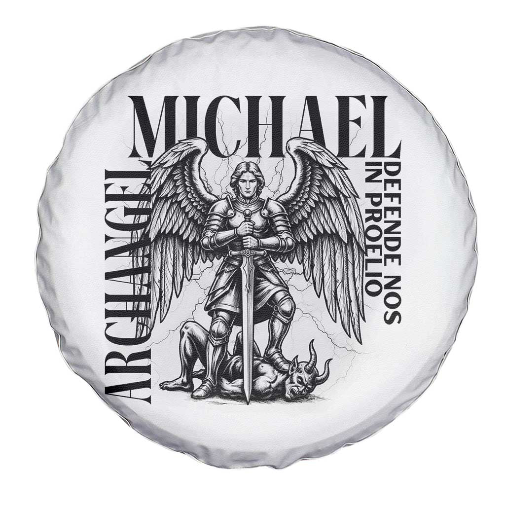 Saint Michael Archangel Defende Nos In Proelio Spare Tire Cover Christian Faith Gift