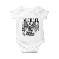 Saint Michael Archangel Defende Nos In Proelio Baby Onesie Christian Faith Gift