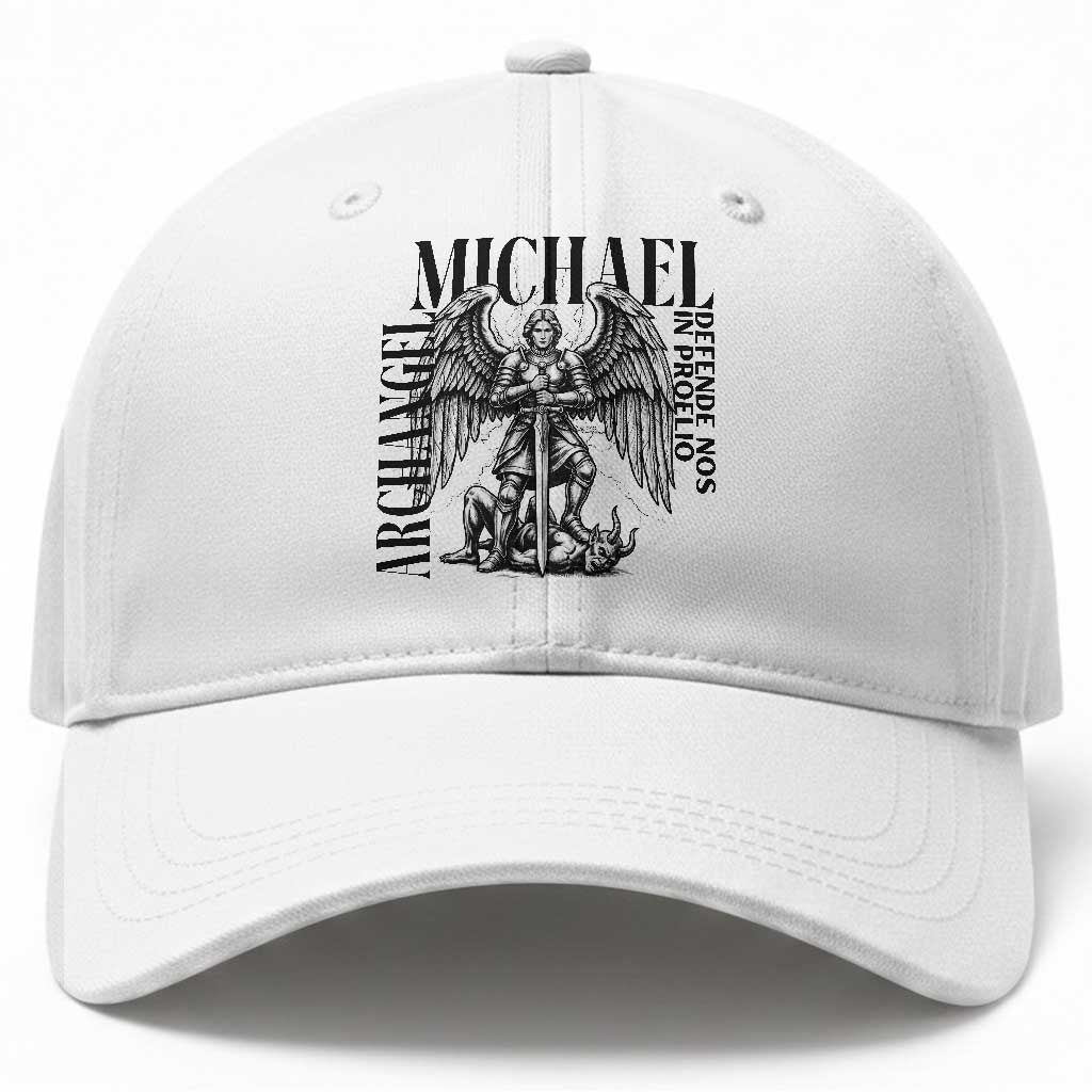 Saint Michael Archangel Defende Nos In Proelio Baseball Cap Christian Faith Gift