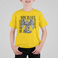 Saint Michael Archangel Defende Nos In Proelio T Shirt For Kid Christian Faith Gift