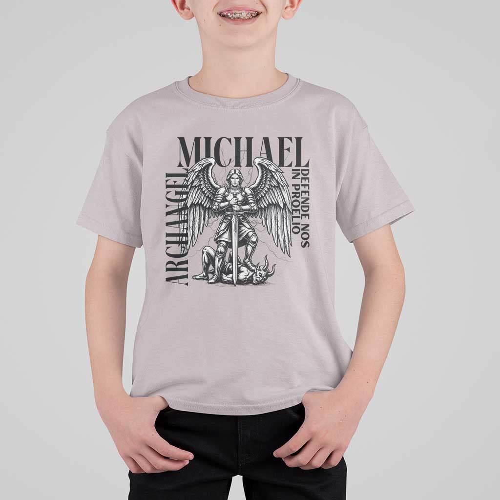 Saint Michael Archangel Defende Nos In Proelio T Shirt For Kid Christian Faith Gift