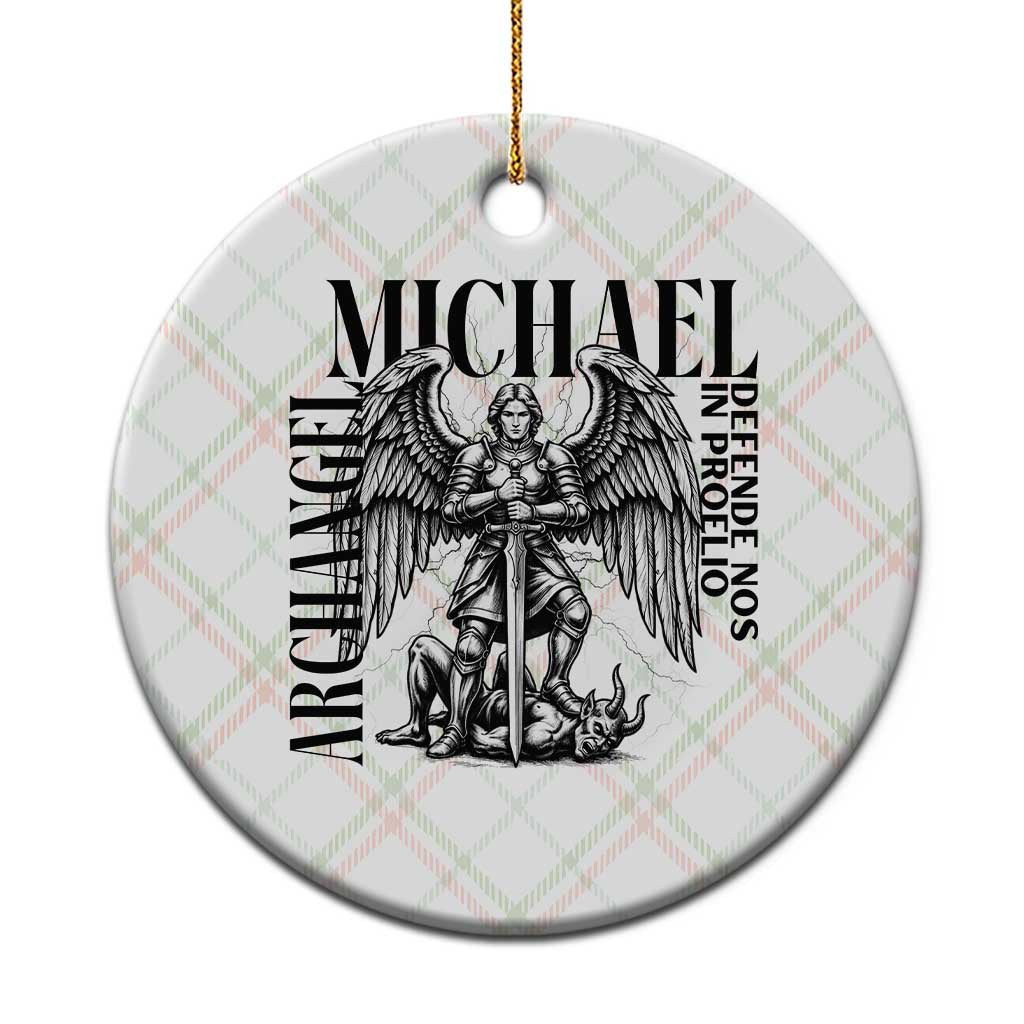 Saint Michael Archangel Defende Nos In Proelio Ceramic Ornament Christian Faith Gift