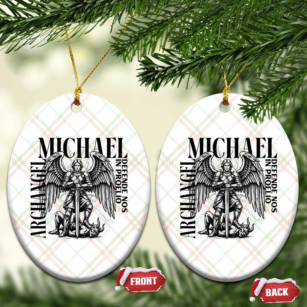 Saint Michael Archangel Defende Nos In Proelio Ceramic Ornament Christian Faith Gift