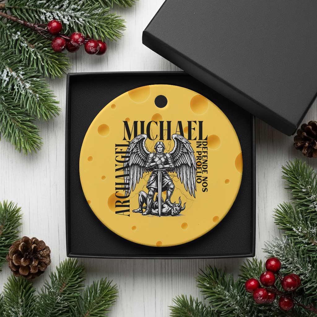 Saint Michael Archangel Defende Nos In Proelio Ceramic Ornament Christian Faith Gift