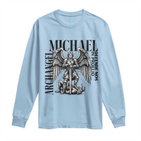 Saint Michael Archangel Defende Nos In Proelio Long Sleeve Shirt Christian Faith Gift