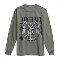 Saint Michael Archangel Defende Nos In Proelio Long Sleeve Shirt Christian Faith Gift