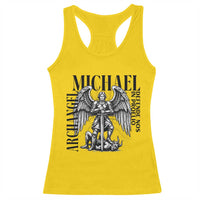 Saint Michael Archangel Defende Nos In Proelio Racerback Tank Top Christian Faith Gift