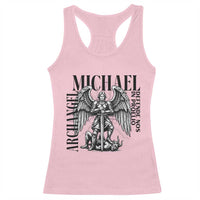 Saint Michael Archangel Defende Nos In Proelio Racerback Tank Top Christian Faith Gift