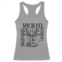 Saint Michael Archangel Defende Nos In Proelio Racerback Tank Top Christian Faith Gift