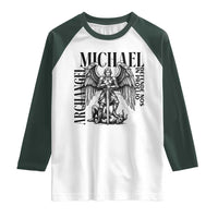 Saint Michael Archangel Defende Nos In Proelio Raglan Shirt Christian Faith Gift