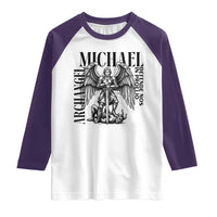 Saint Michael Archangel Defende Nos In Proelio Raglan Shirt Christian Faith Gift