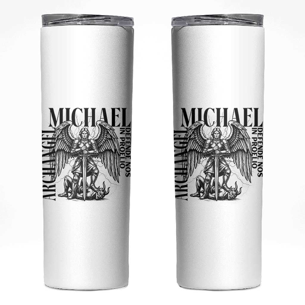 Saint Michael Archangel Defende Nos In Proelio Skinny Tumbler Christian Faith Gift