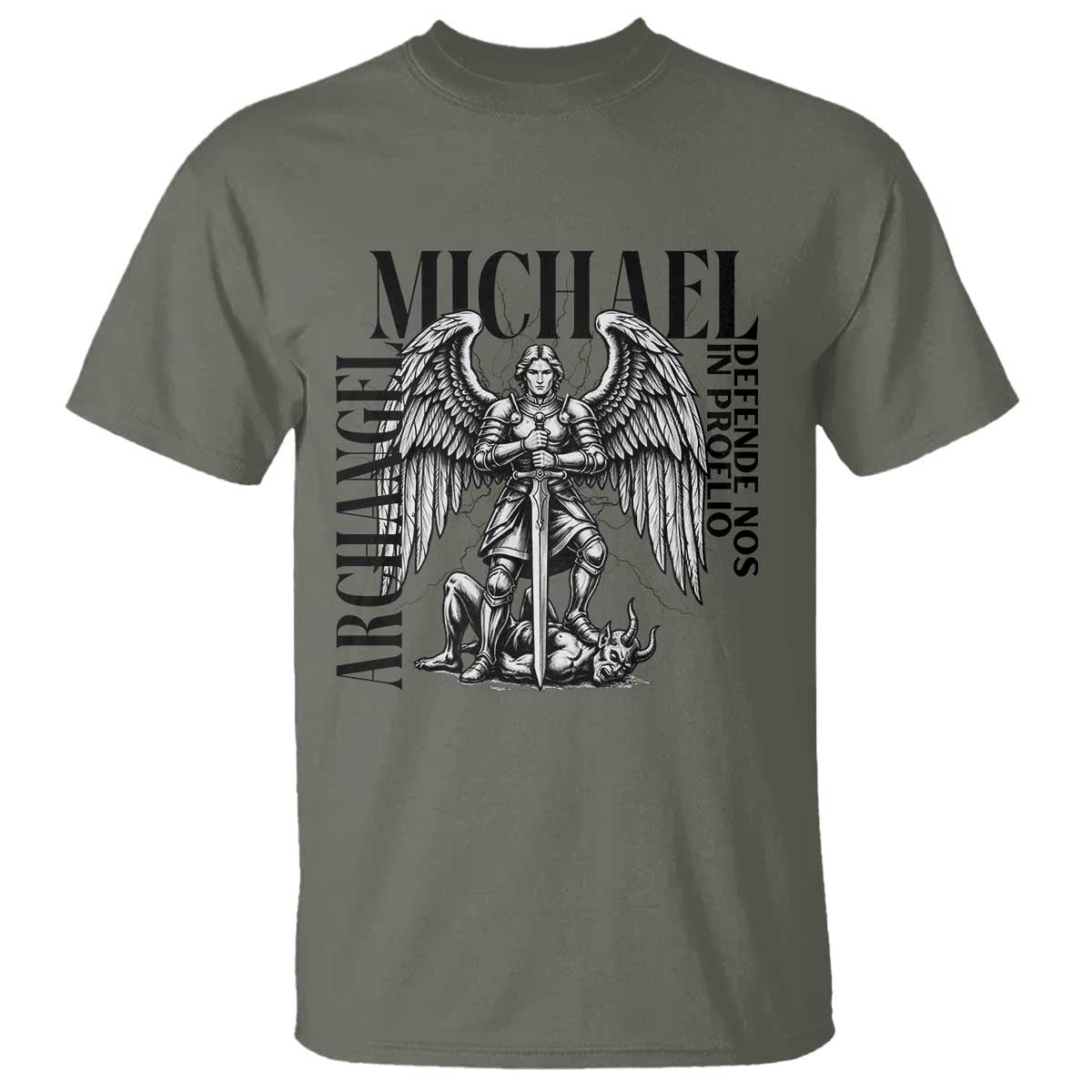 Saint Michael Archangel Defende Nos In Proelio T Shirt Christian Faith Gift