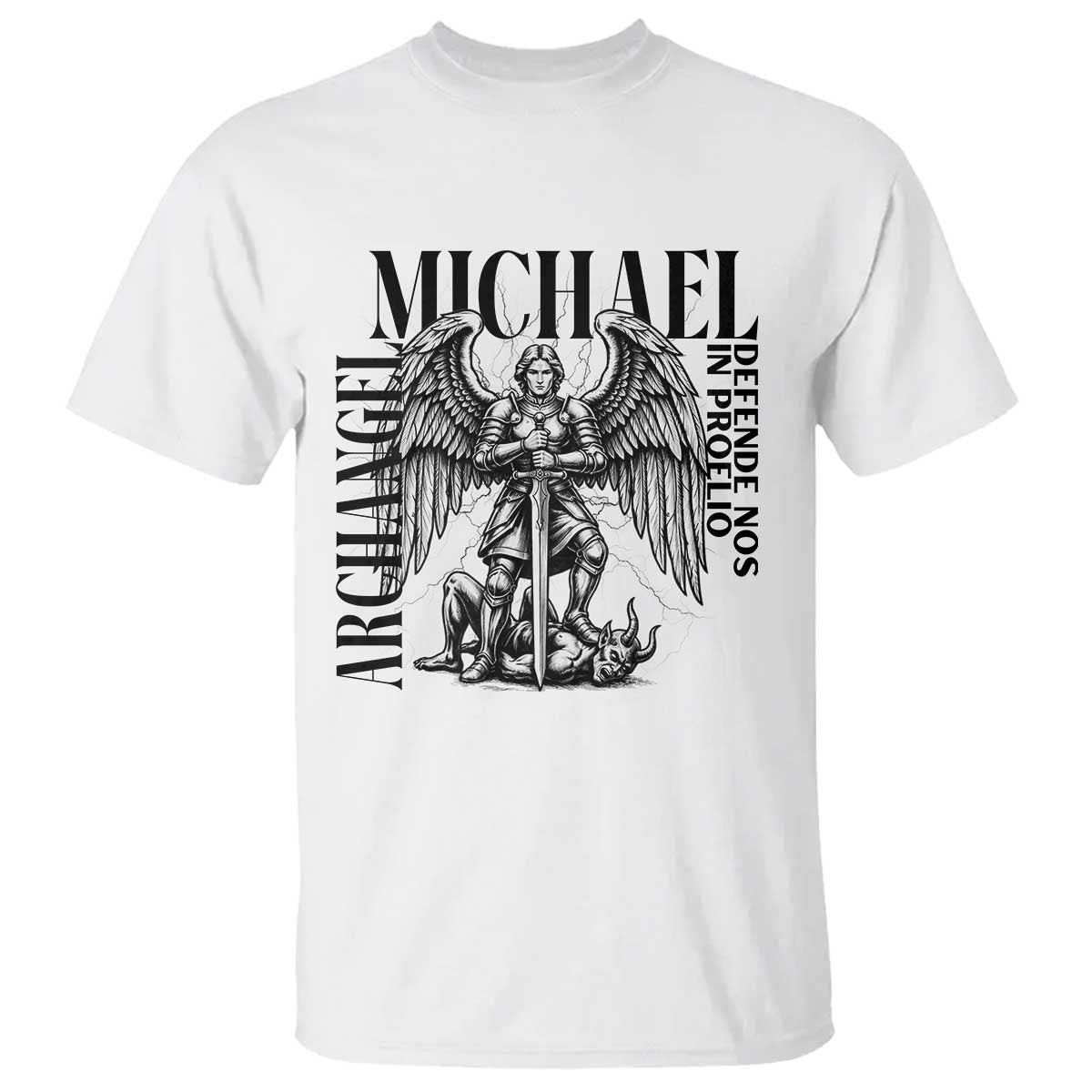 Saint Michael Archangel Defende Nos In Proelio T Shirt Christian Faith Gift