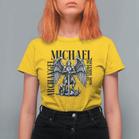 Saint Michael Archangel Defende Nos In Proelio T Shirt For Women Christian Faith Gift